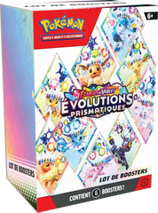 Jeu de cartes Pokémon - Bundle de 6 boosters - Écarlate et Violet - Évolutions Prismatiques EV08.5 (scellé)