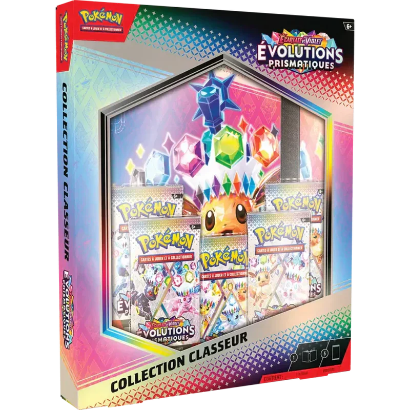 Jeu de cartes Pokémon - Coffret Collection Classeur - Écarlate et Violet - Évolutions Prismatiques EV08.5 (scellé)