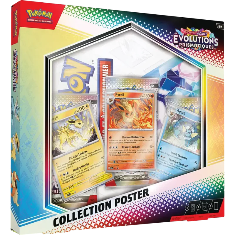 Jeu de cartes Pokémon  - Coffret Collection Poster - Écarlate et Violet - Évolutions Prismatiques EV08.5 (scellé)