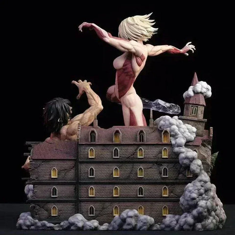 Figurine Attaque des Titans - Titan Féminin vs Titan Assaillant - Anime Town