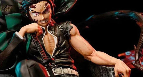 Figurine Demon Slayer - Tanjiro "démon" sur son trône 1