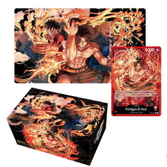 Tapis de jeu et Boîte de rangement - Ace/Sabo/Luffy - One Piece Card Game