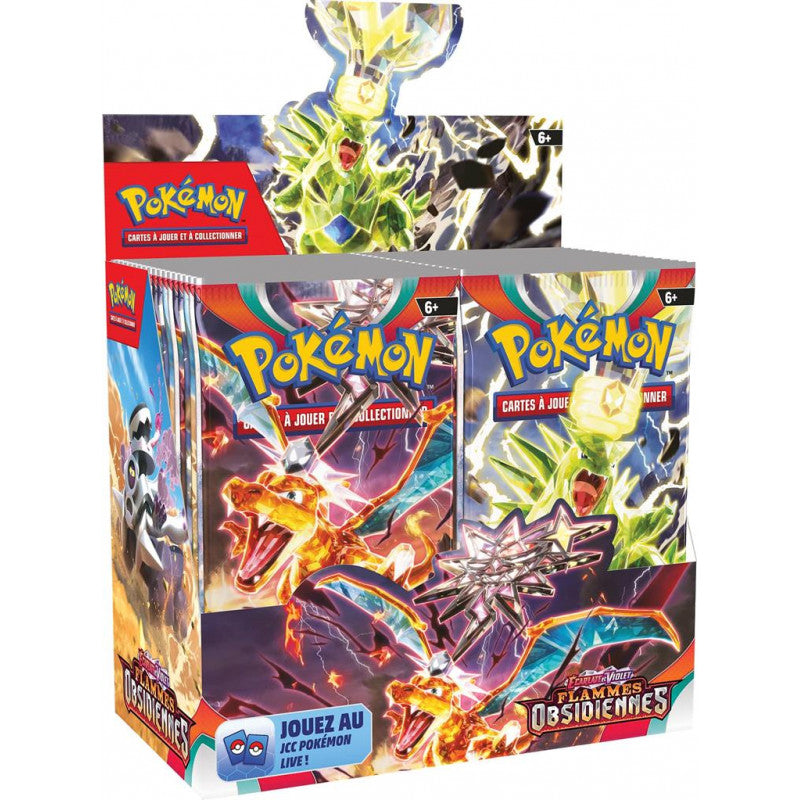 Jeu de cartes Pokémon - Boîte 36 boosters OBF : Ecarlate et Violet 03 - Flammes Obsidiennes (scellé)
